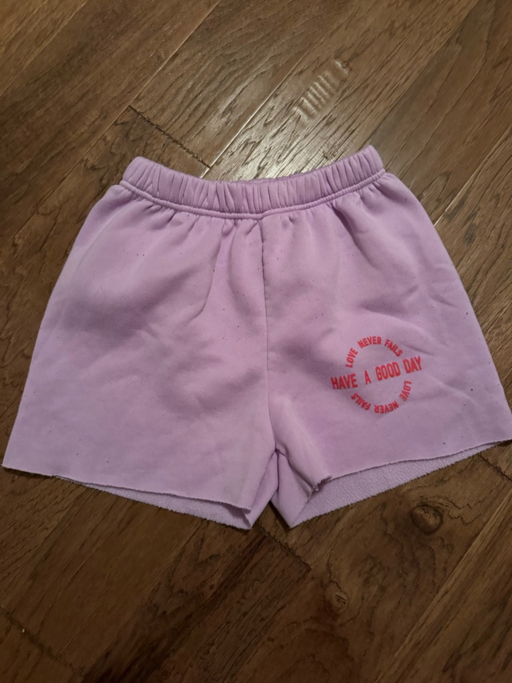 Have A Good Day Pink Cotton Lounge Shorts